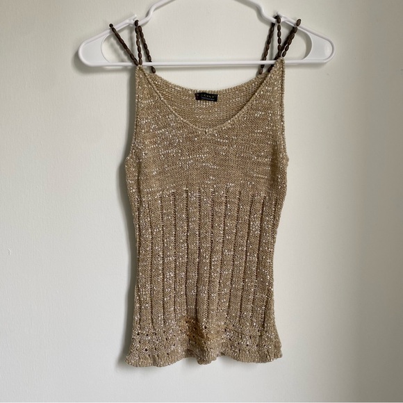 Point High quality knitwear knitted beaded camisole cami top xs - Picture 1 of 4